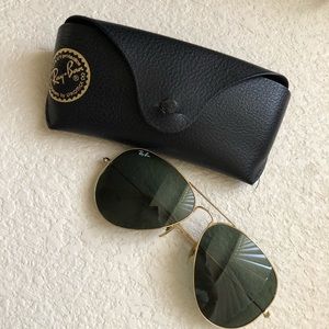 RAY BAN AVIATORS | GOLD GREEN | SIZE XL
